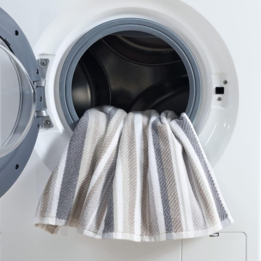 Ocean Bay Gray Cotton 3-Piece Towel Set