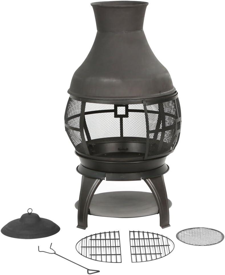 Heatmaxx Round Cast Iron Wood Burning Smokeless Chimnea
