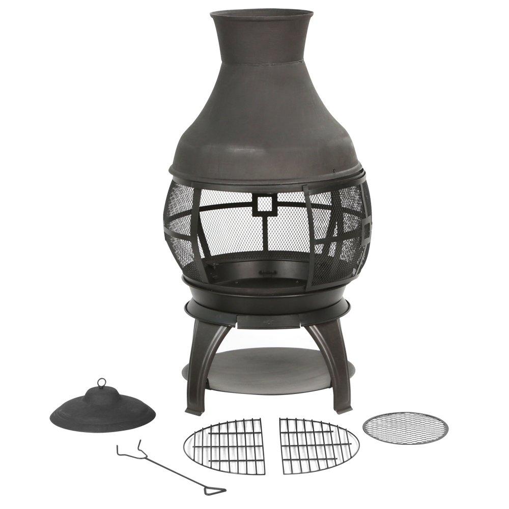Heatmaxx Round Cast Iron Wood Burning Smokeless Chimnea