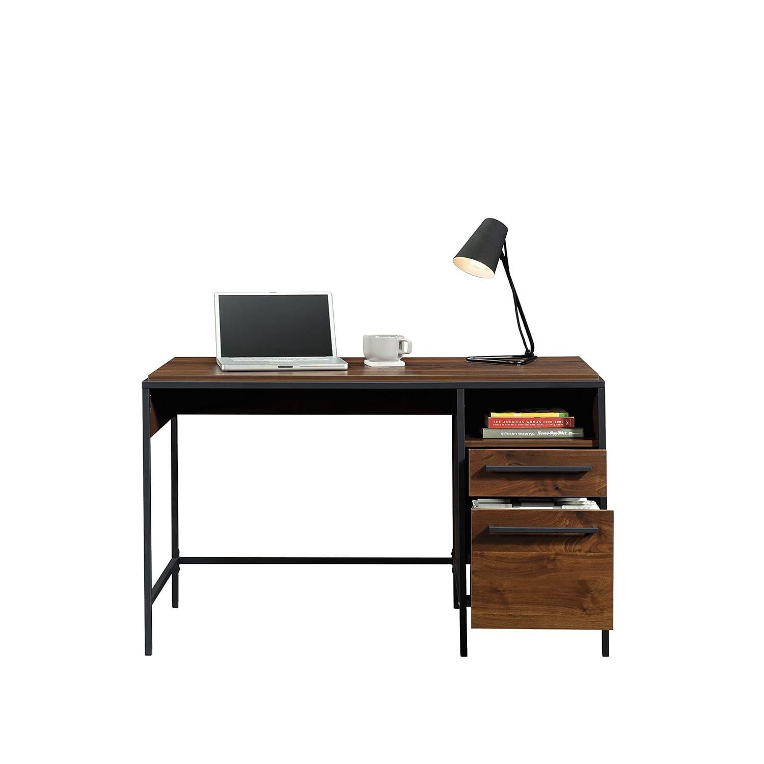 17 Stories Home Office Desk with Drawers and Open Shelf