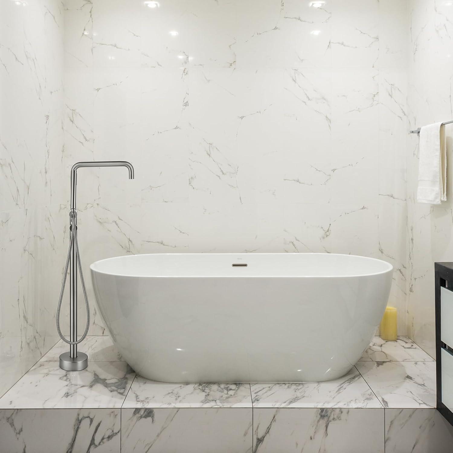 PENGFANG WORLDWIDE LLC Double Handle Floor Mounted Tub Filler With Handshower P017MBTF