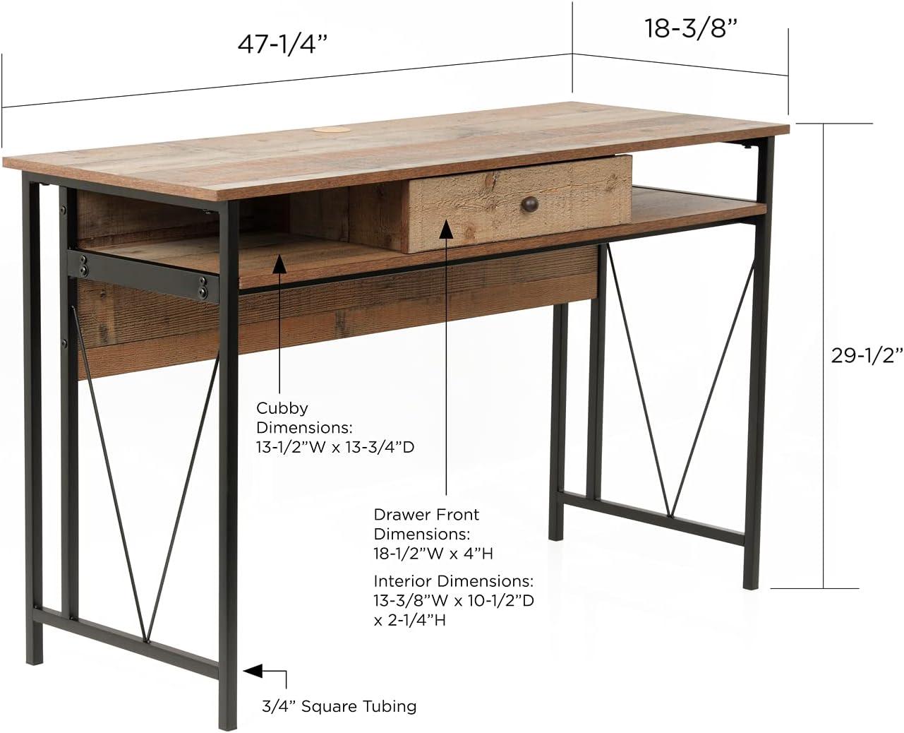 Mountain Ridge Metal Base Writing Desk