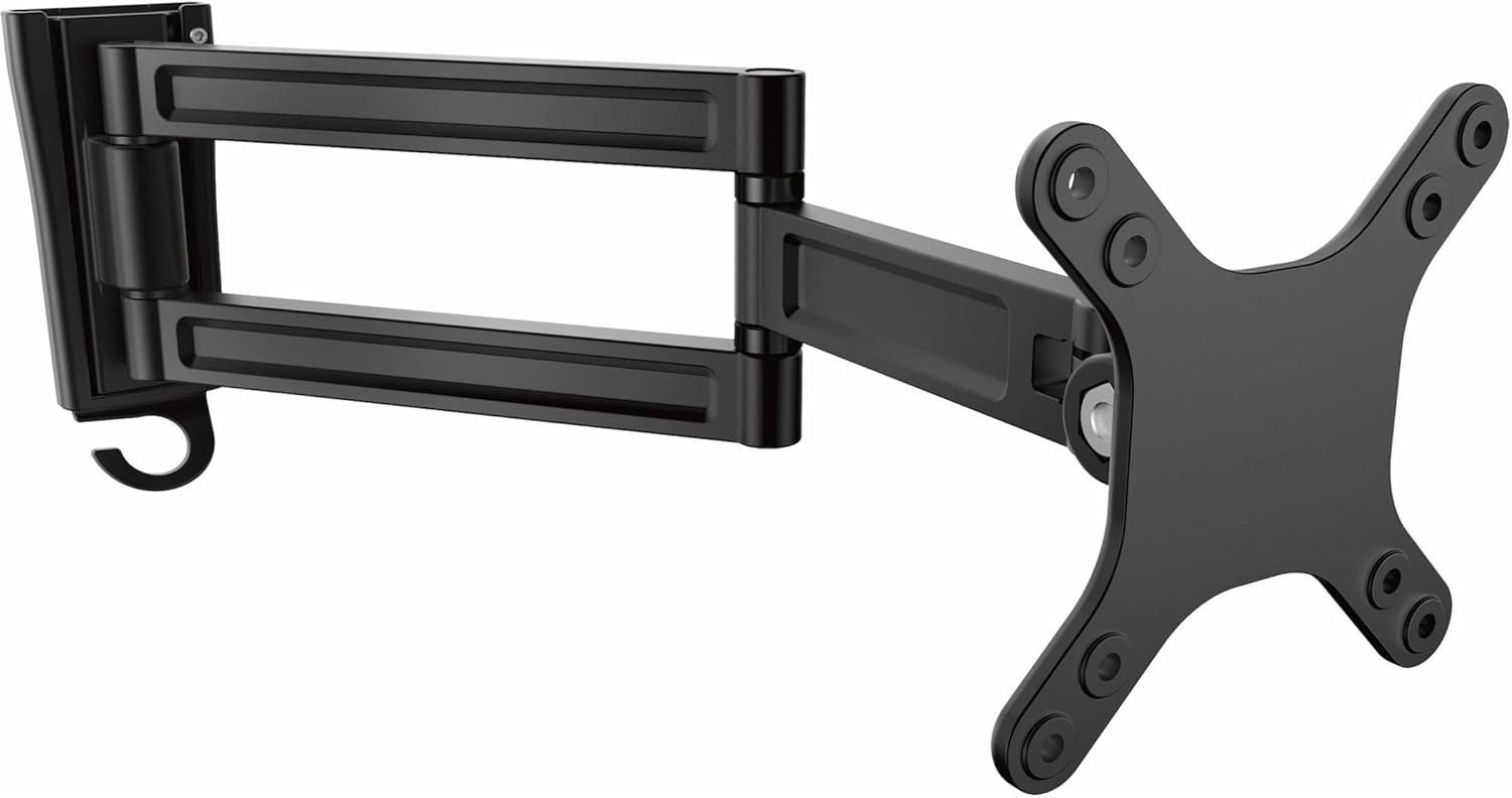 StarTech Wall Mount Monitor Arm Dual Swivel Up to 27" Black ARMWALLDS