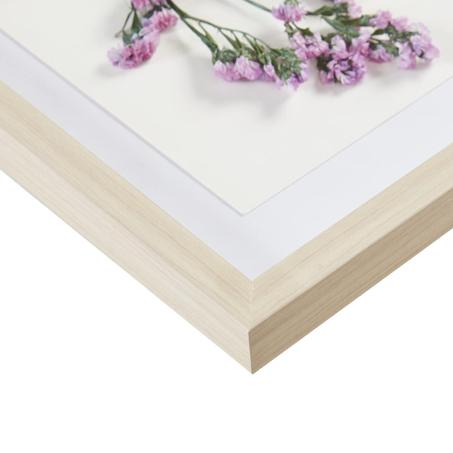 2pc Avant Garden Floral Shadowbox Set Natural - Madison Park: Dried Flower Wall Decor, MDF Frame, Sawtooth Mount