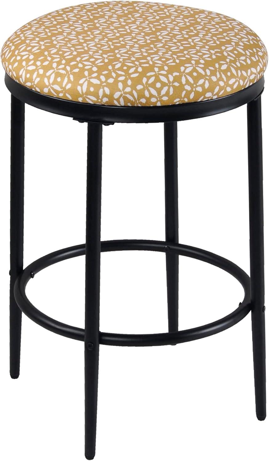 Upholstered Metal Barstool - HomePop