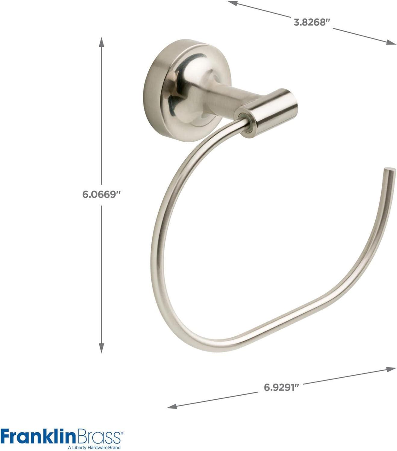 Voisin Brushed Nickel Wall Mounted Towel Ring