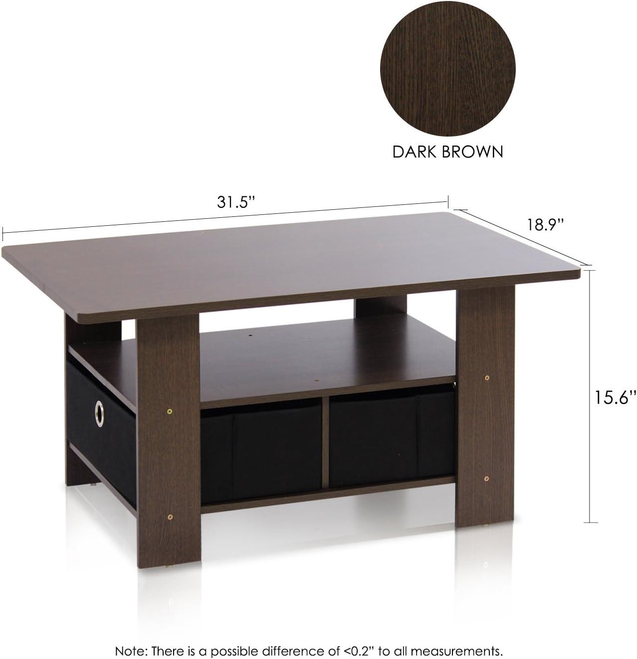 Furinno Coffee Table w/Bin Drawer