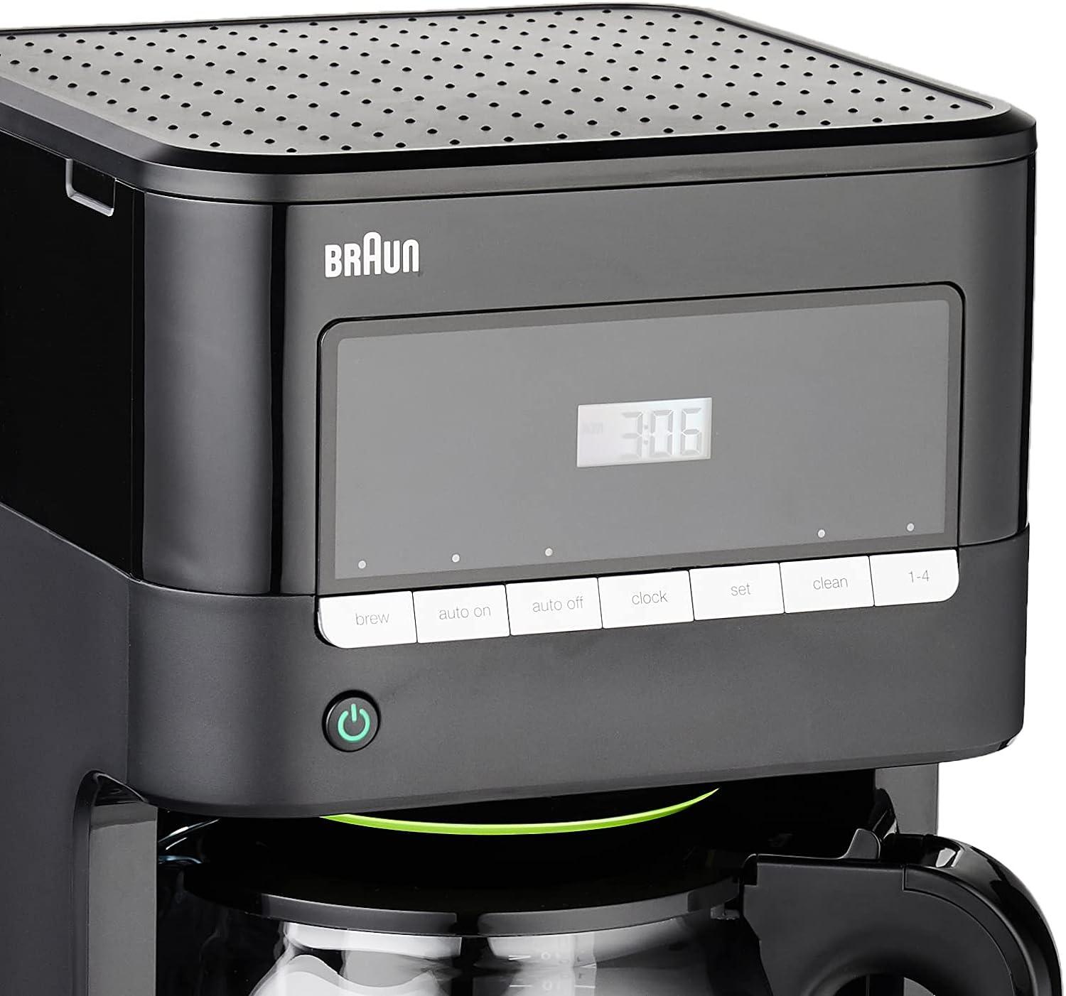 Braun KF7000BK Braun BrewSense 12-Cup Drip Coffee Maker with Brew Strength Selector and Glass Carafe