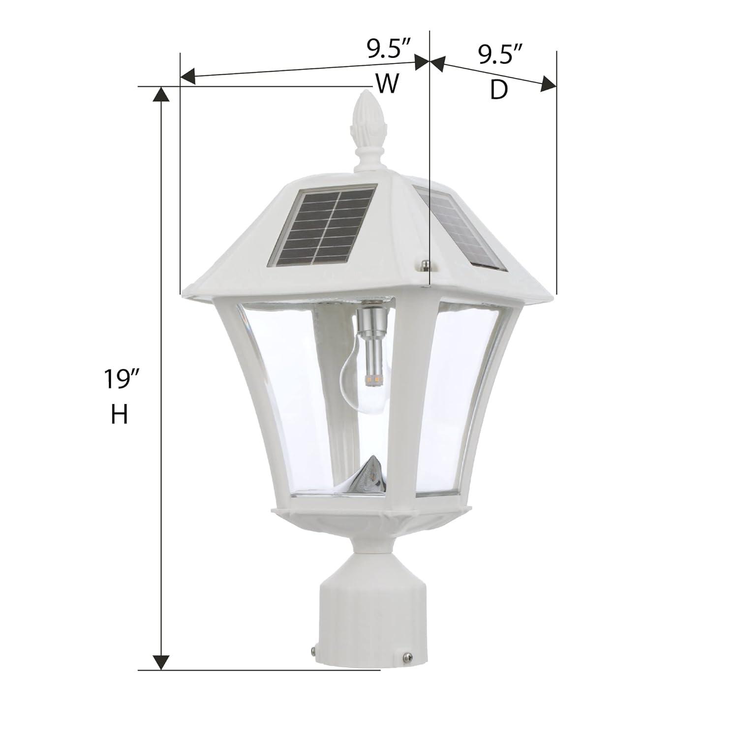 Baytown Ii Bulb Solar Light - Warm White LEDs- Wall/pier/ 3 Inch Fitter Mounts