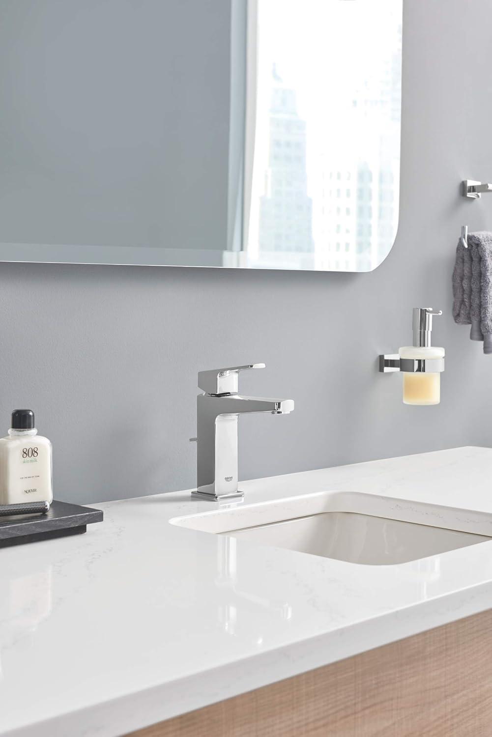 Essentials Cube Modern Chrome Wall-Mounted Soap Dispenser