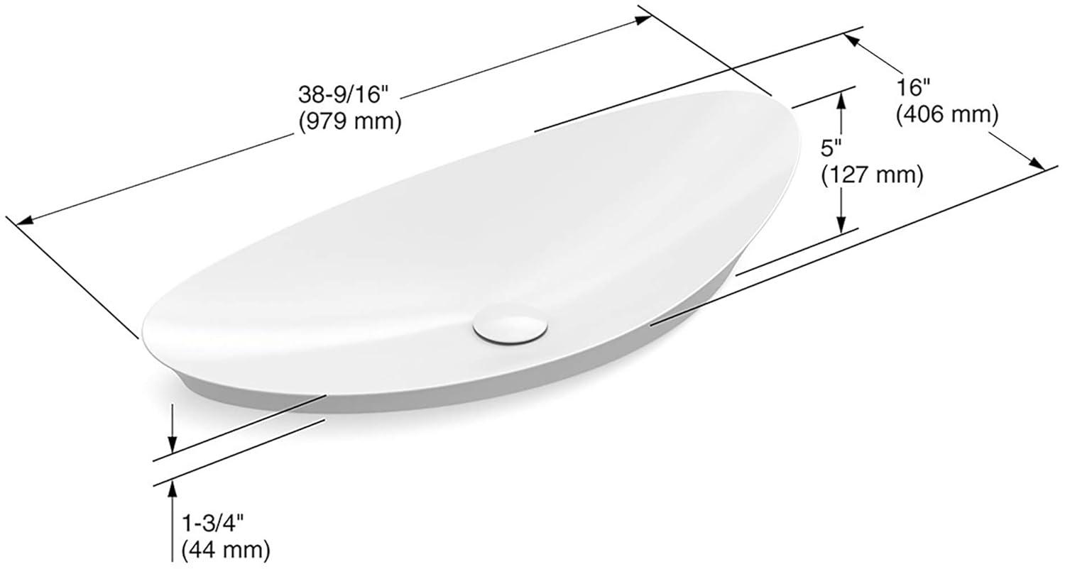 Veil® Trough Fireclay Specialty Vessel Bathroom Sink
