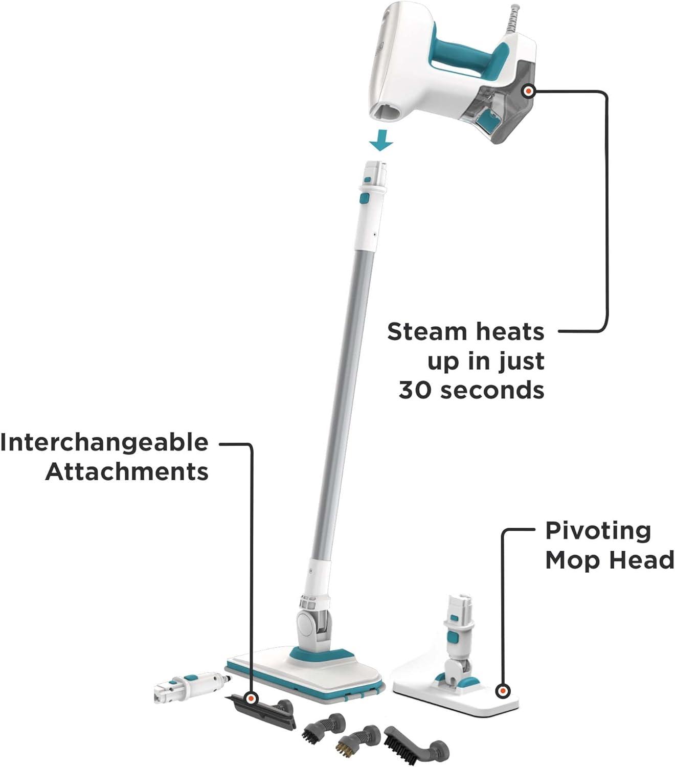 BLACK+DECKER Steam Cleaning Multipurpose System with 6 Attachments