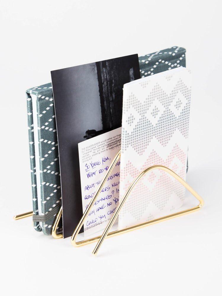 U Brands Clasificador de Letras de Escritorio Alambre de Metal, Dorado