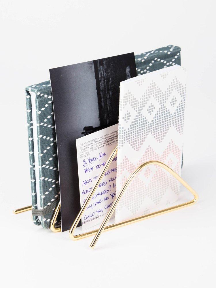 U Brands Clasificador de Letras de Escritorio Alambre de Metal, Dorado