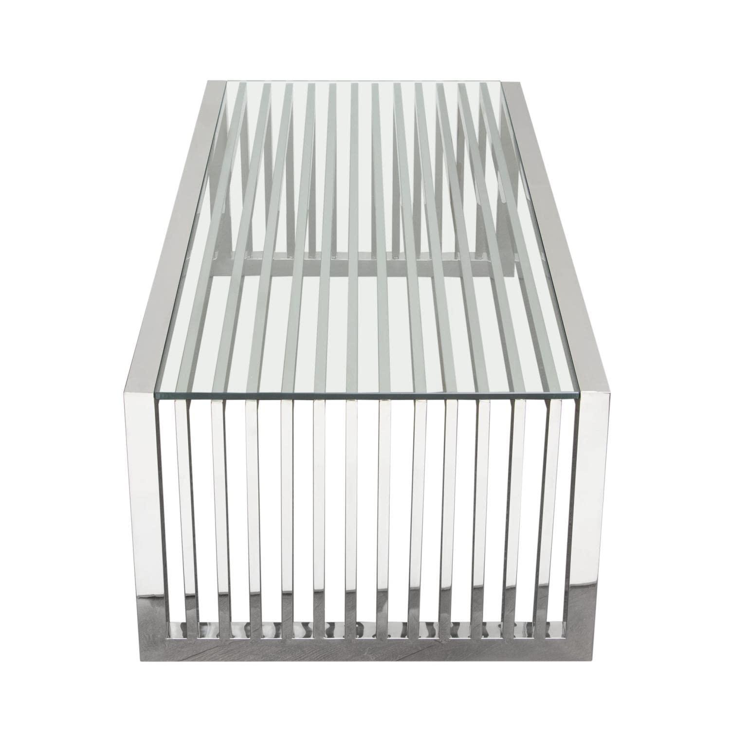 Diamond Sofa Soho Glass Top Single Coffee Table