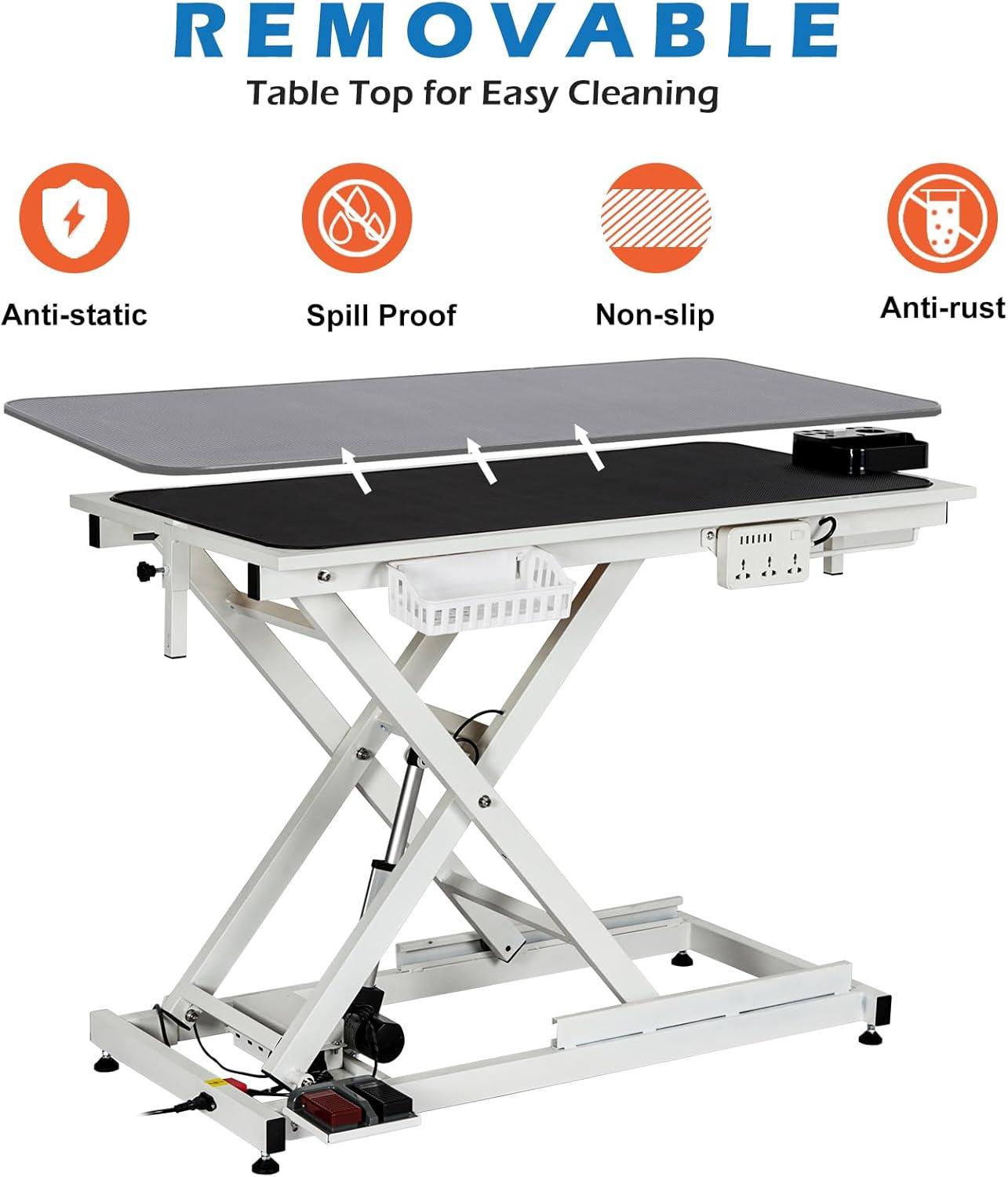 babevy 50'' Electric Dog Grooming Table, Heavy Duty, Height Adjustable Pet Grooming Table | Wayfair