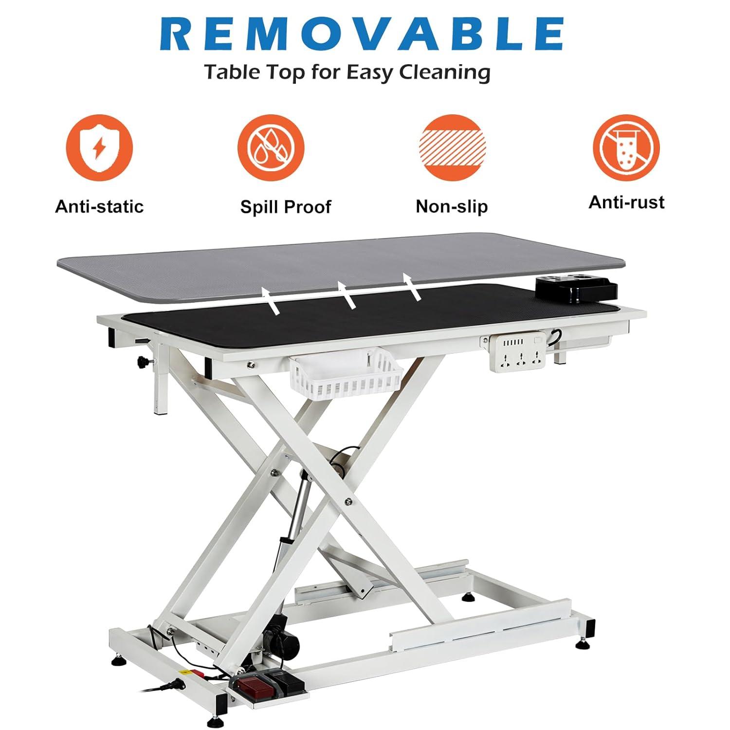 babevy 50'' Electric Dog Grooming Table, Heavy Duty, Height Adjustable Pet Grooming Table | Wayfair