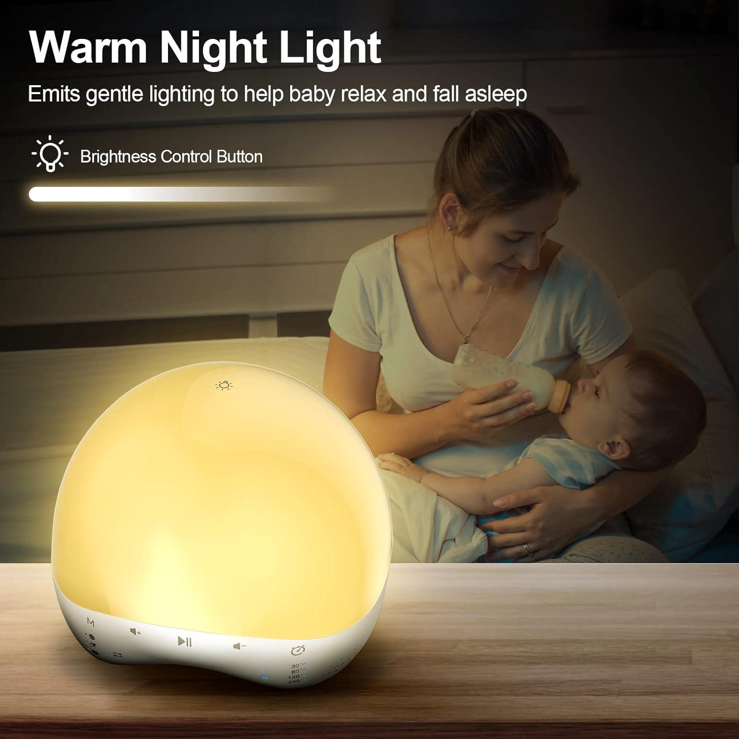 Geeni Smart Plug-in Baby White Noise Machine with RGB Night Light