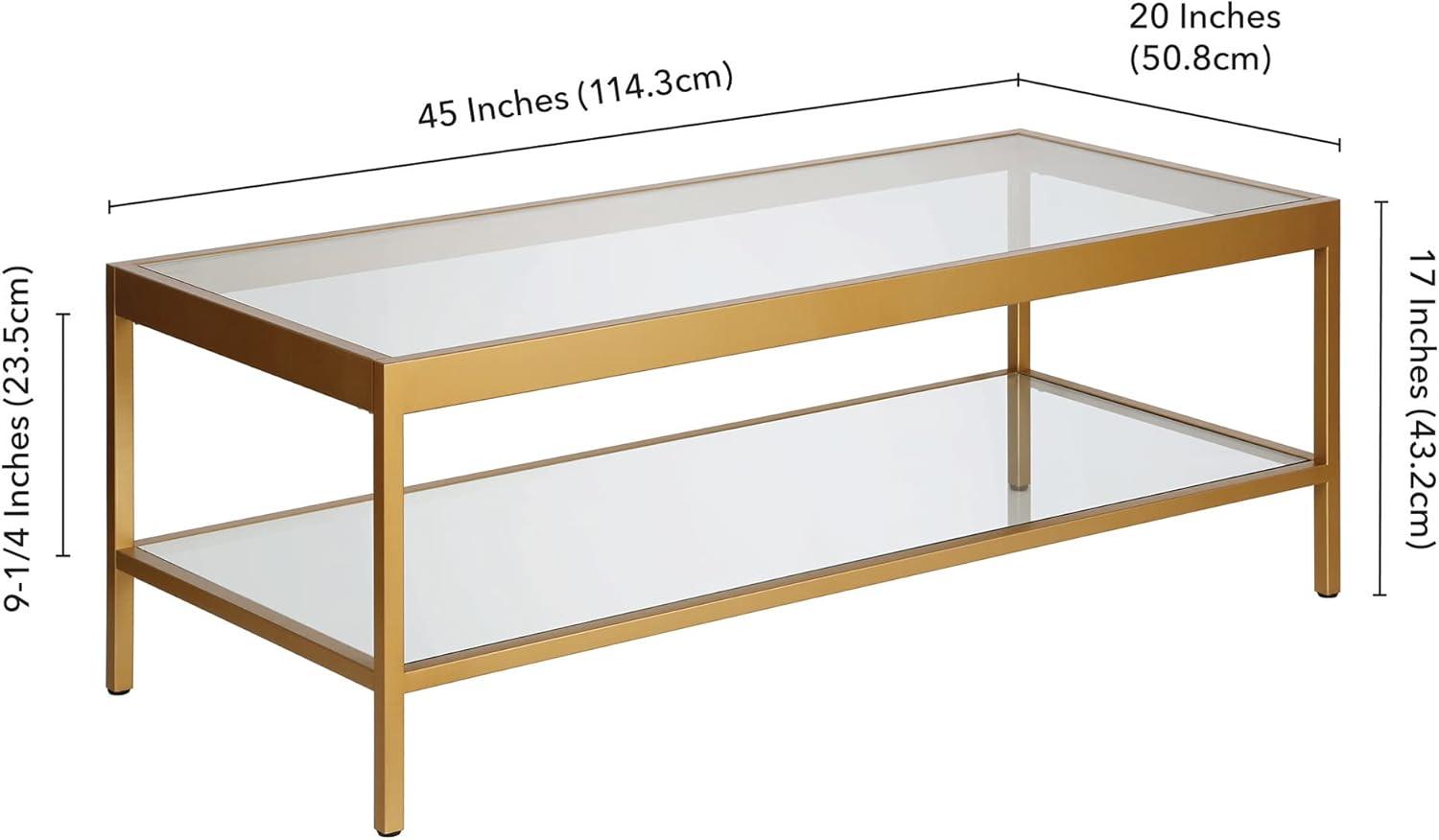 Henn&Hart Traditional Metal Coffee Table Brass