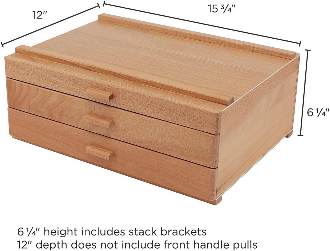 Natural Birch 3-Drawer Deluxe Artists Storage Chest