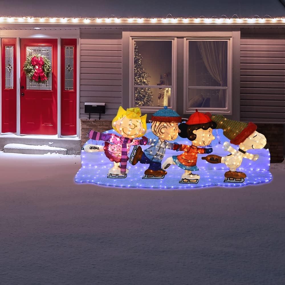 32INCH Skating Lucy Peanuts 3D Lighted LED Holiday Charlie Brown Christmas Yard Decor