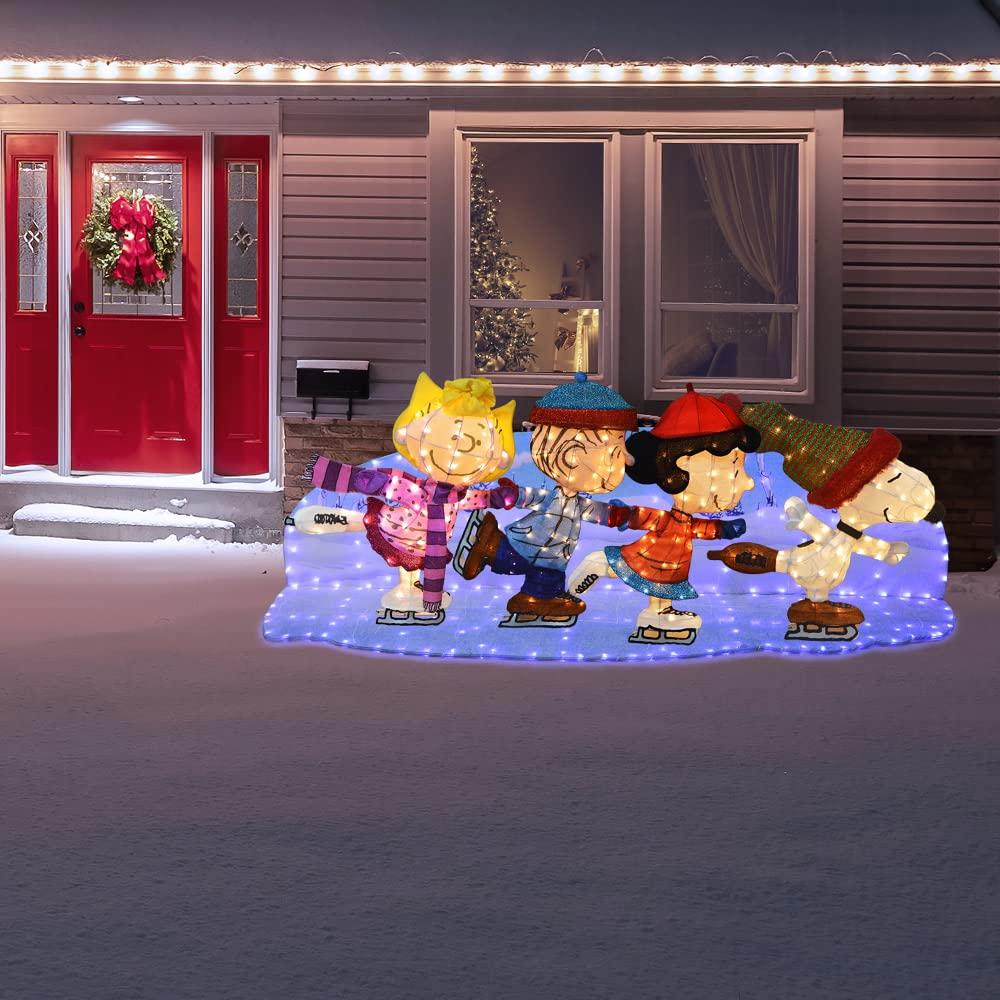32INCH Skating Lucy Peanuts 3D Lighted LED Holiday Charlie Brown Christmas Yard Decor