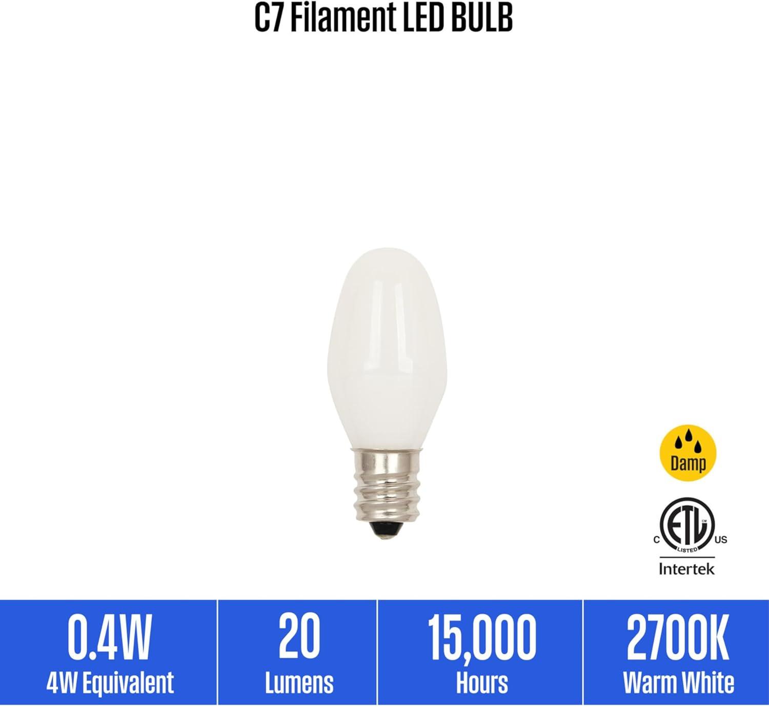 White Frosted Decorative LED Candelabra Bulb, 2-Pack