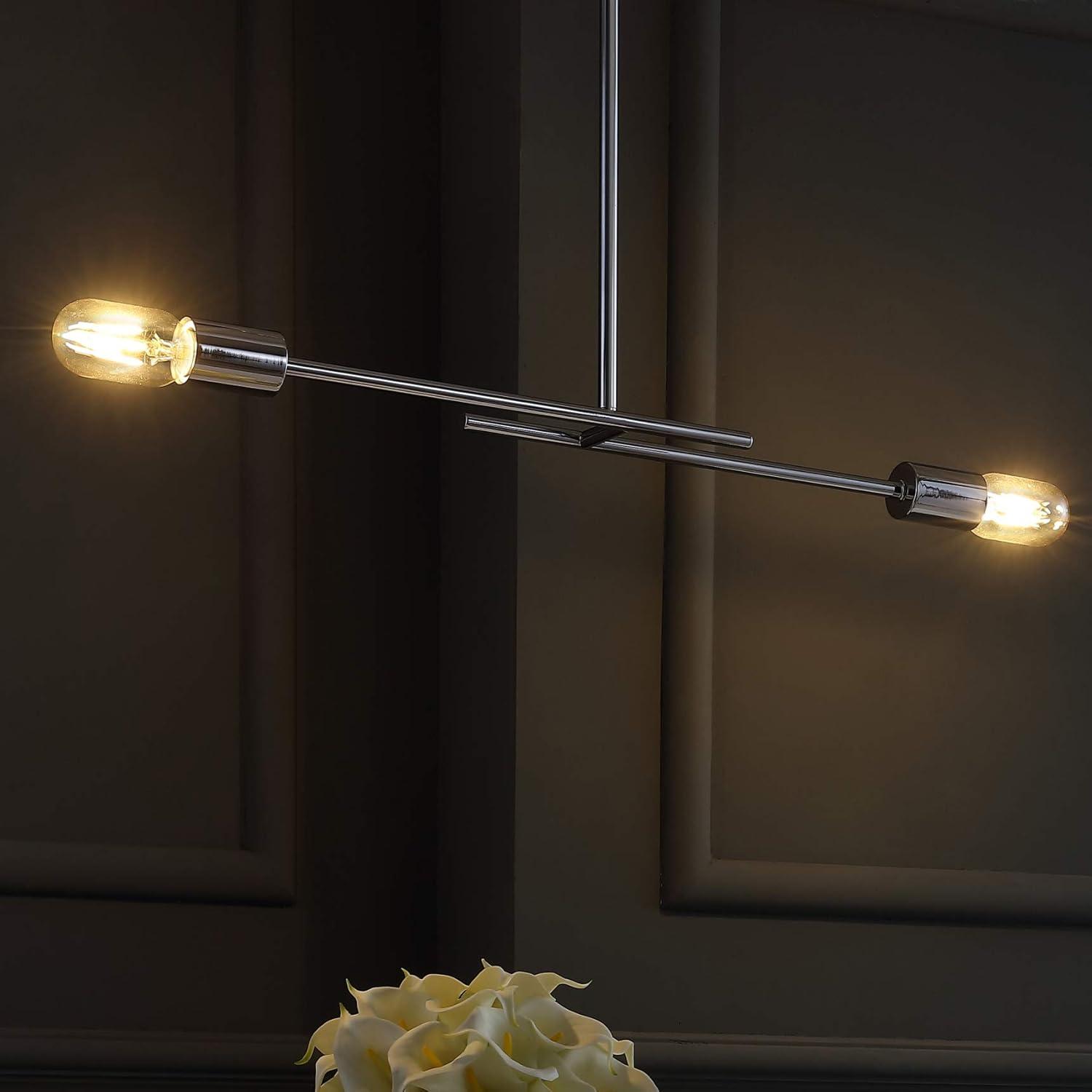 Turing 30.5" Adjustable Chrome LED Linear Pendant