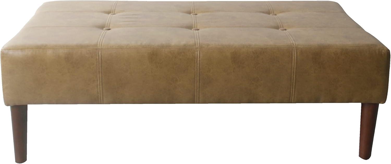 Adryanah Faux Leather Upholstered Bench