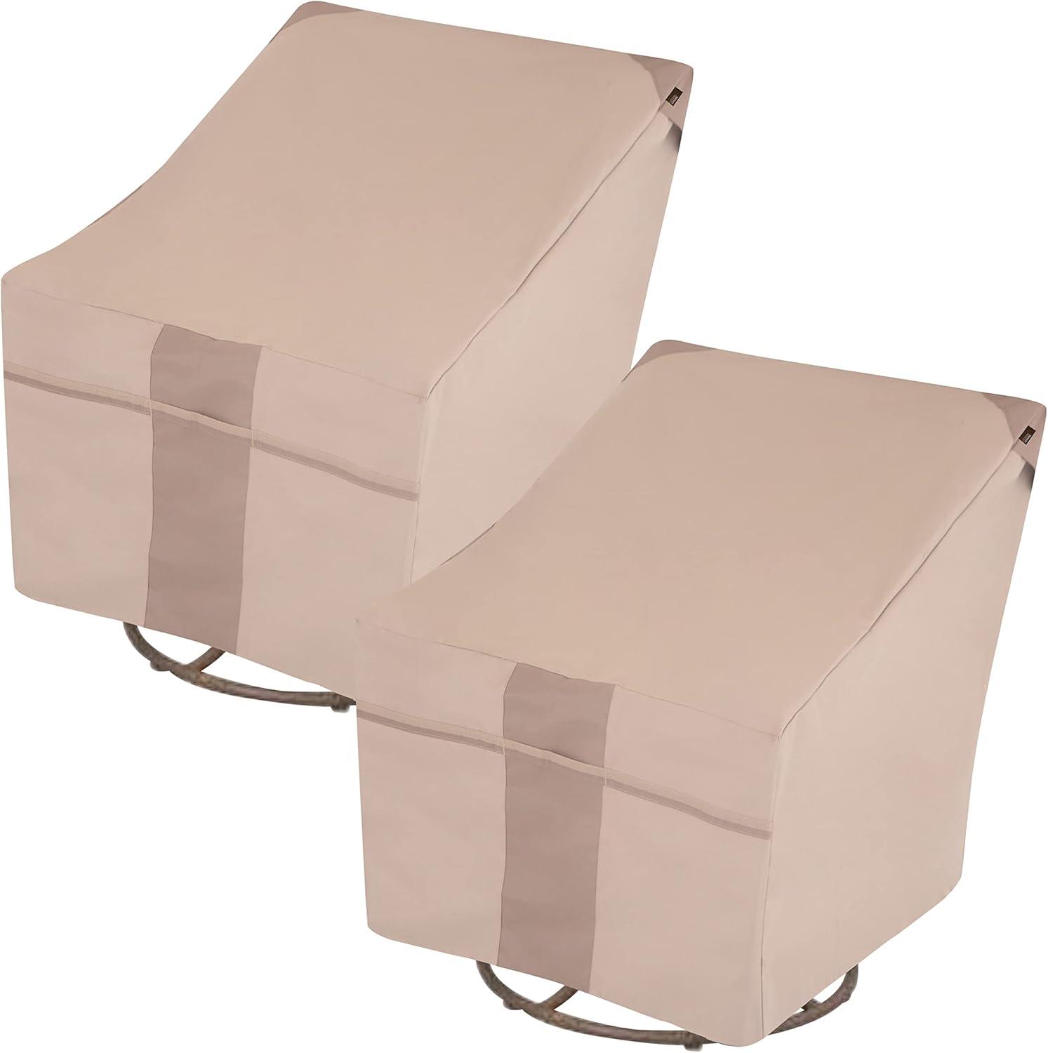 Modern Leisure Modern Leisure Monterey Patio Swivel Lounge Chair Cover, 2-Pack, 37.5"L x 39.25"W x 38.5"H, Beige (Set of 2)