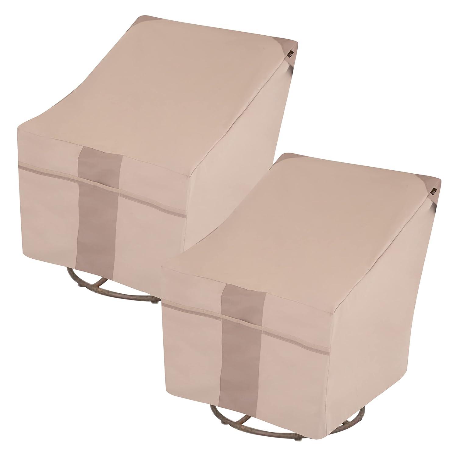 Modern Leisure Modern Leisure Monterey Patio Swivel Lounge Chair Cover, 2-Pack, 37.5"L x 39.25"W x 38.5"H, Beige (Set of 2)