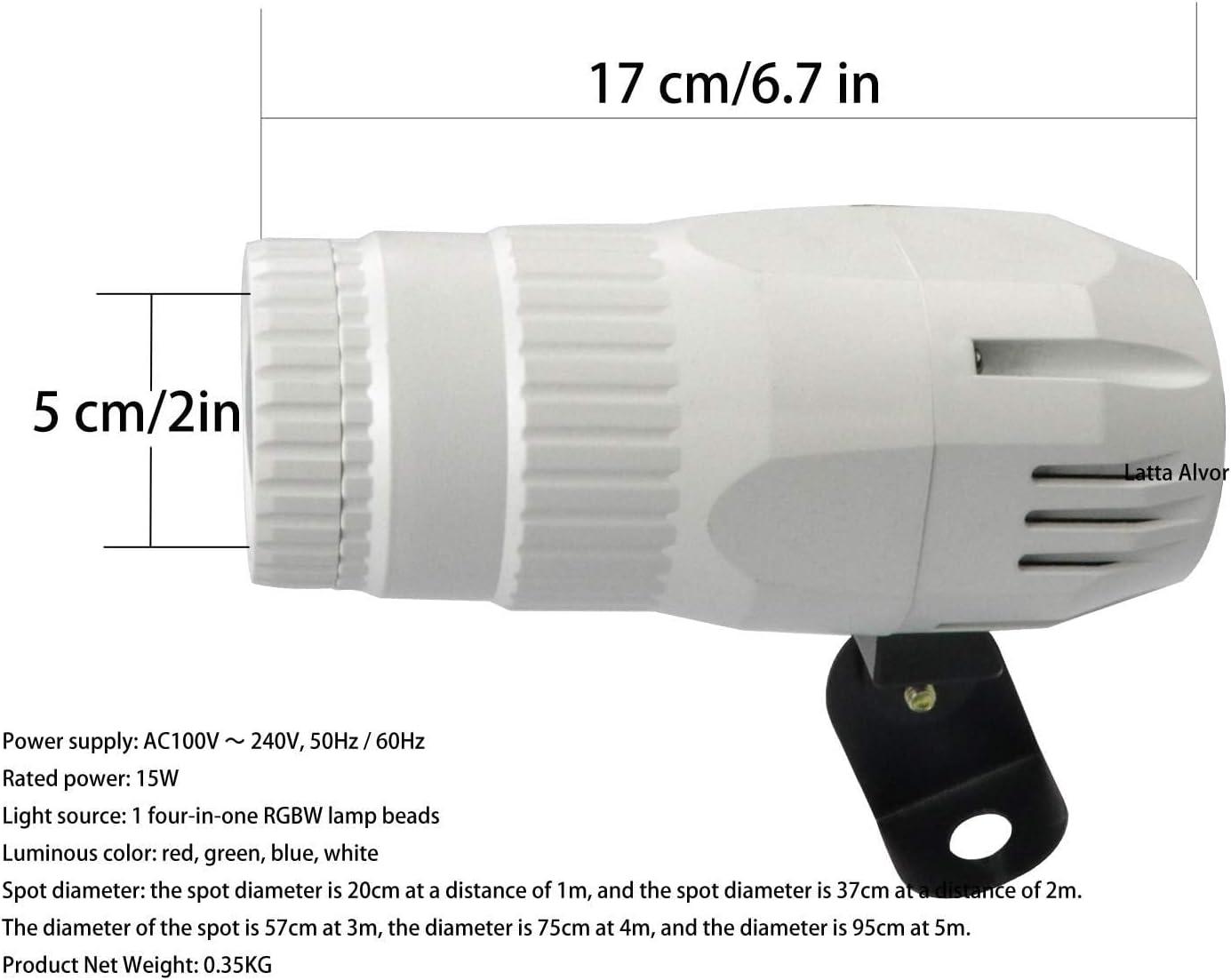 White Mini RGBW LED Spotlight with Remote Control