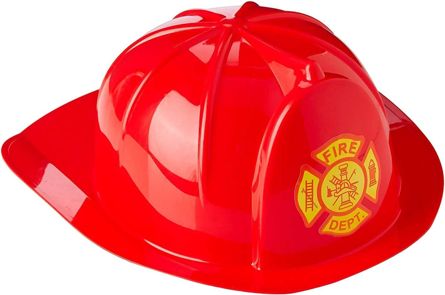 Dress Up America Fireman Helmet - Firefighter Hat - Kids - Red