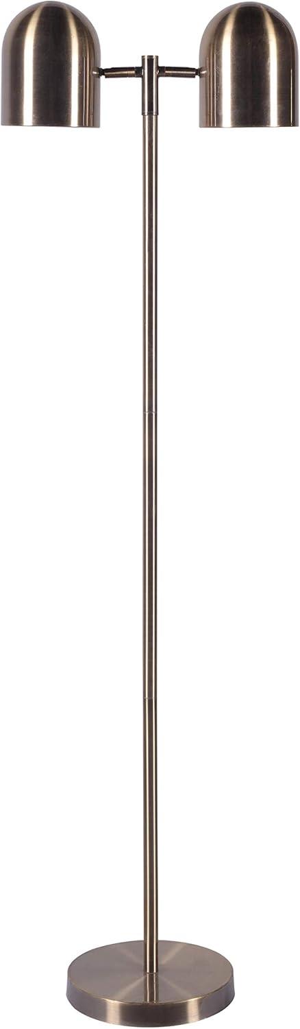 Kenroy Home 33171AB Alden Floor Lamp with Antique Brass Finish, Modern Style, 57.125" Height, 17.625" Width, 9.875" Depth