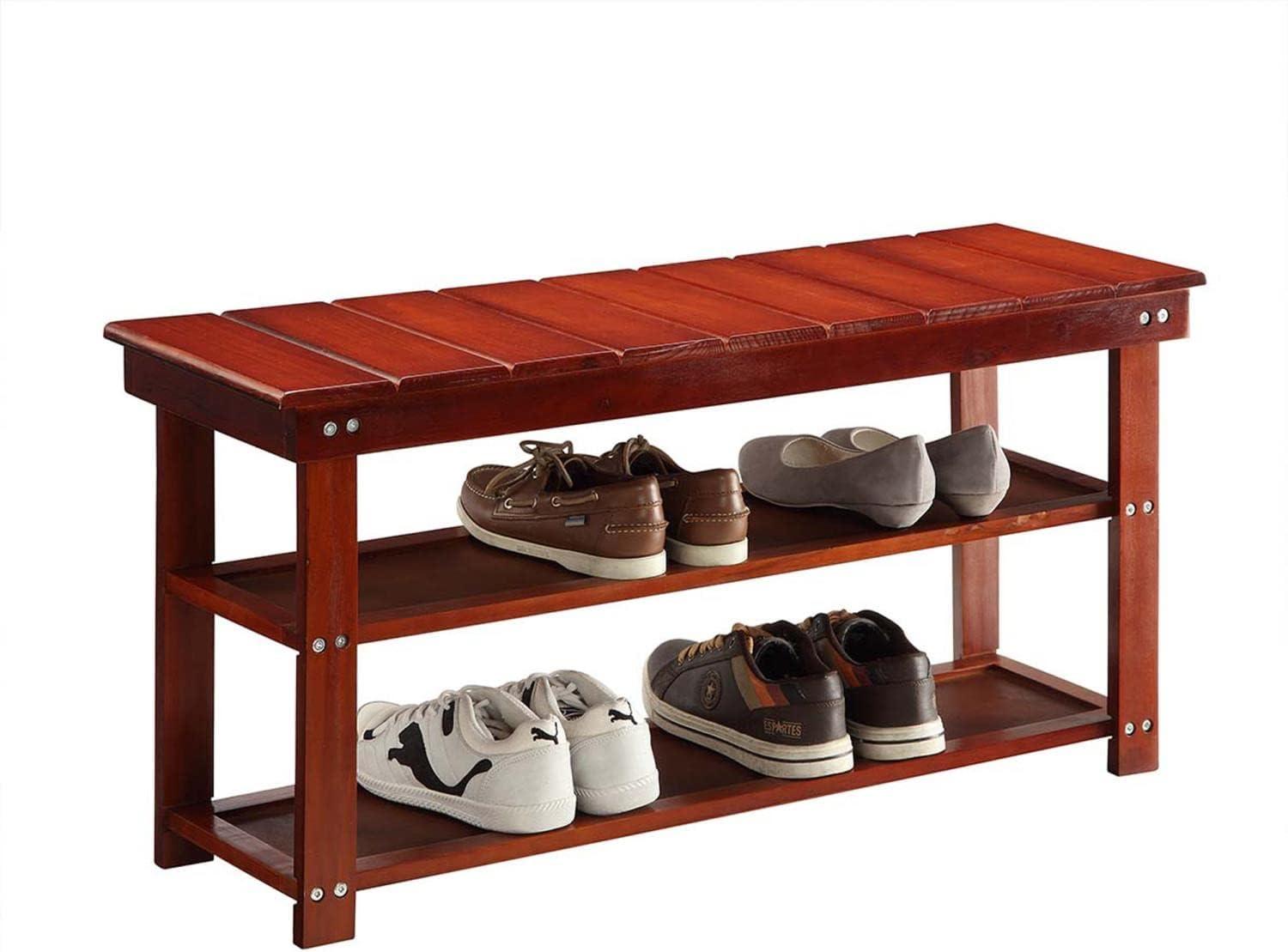 Cherry Oxford Contemporary Utility Bench with Storage