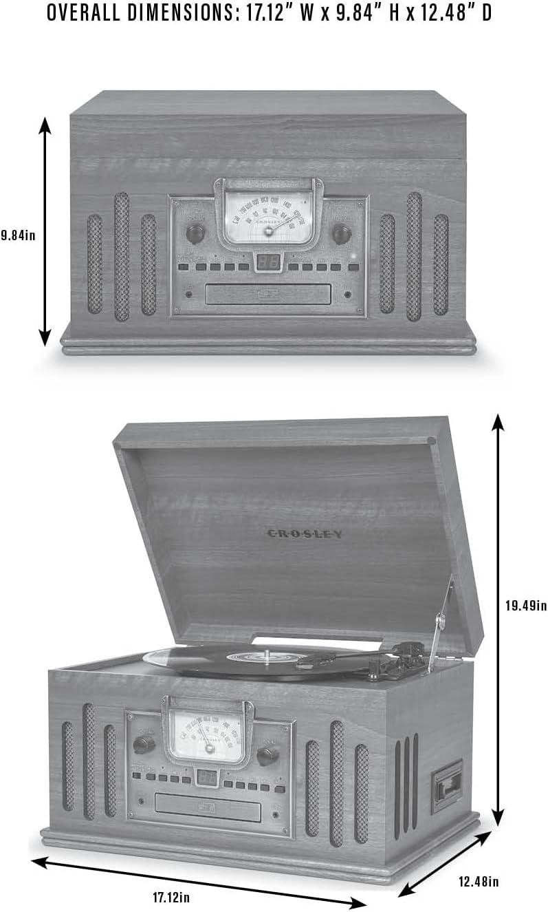 3 - Speed Turntable Decorative Record Player with Bluetooth