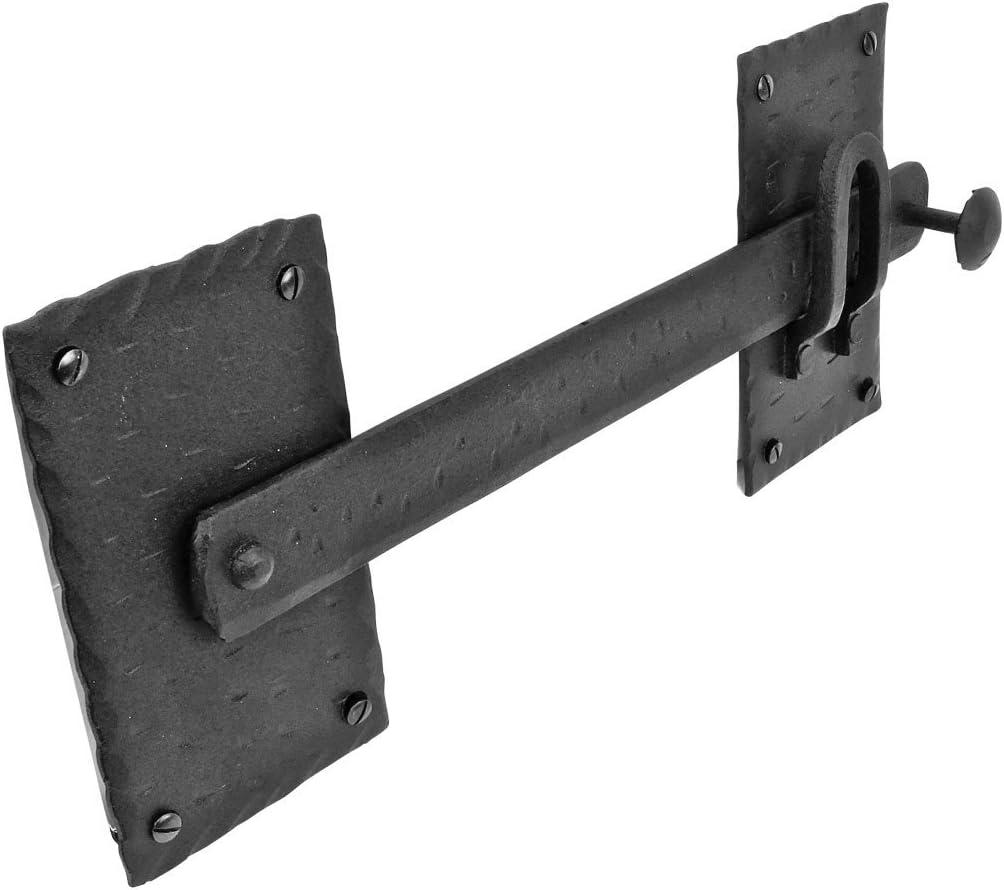 Black Iron Gate Flip Latch 12" Large Antique Two Sided Flip Locks Rust Resistant Barn Door and Fence Gate Latches w/Hardware Renovators Supply