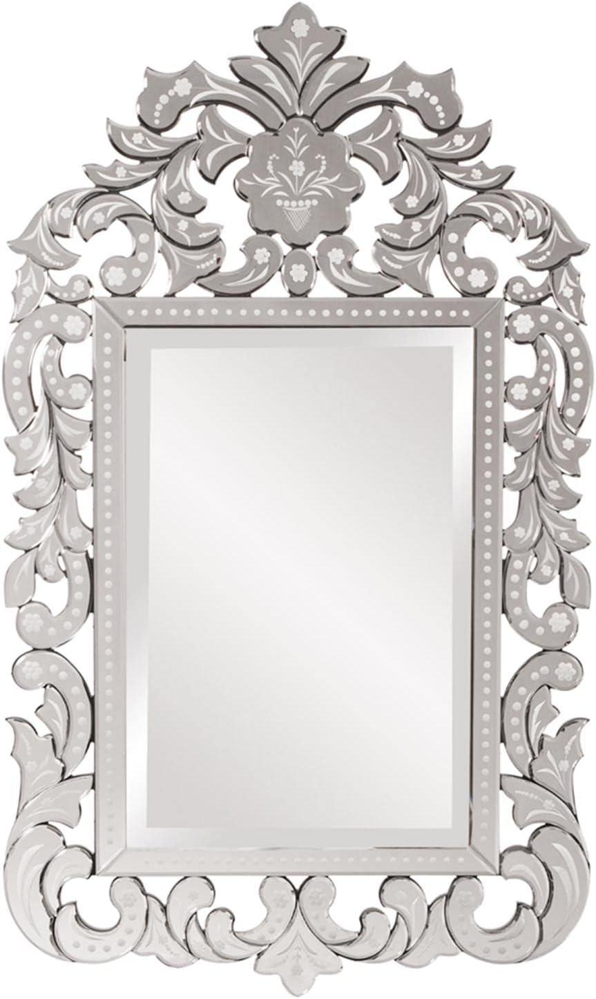 Silver Hand Painted Venetian Wood Wall Mirror