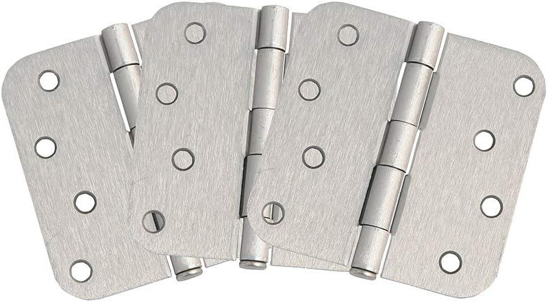 Design House Door Hinge 4-Inch, 5/8-inch Radius, 3-Pack (Set of 3)