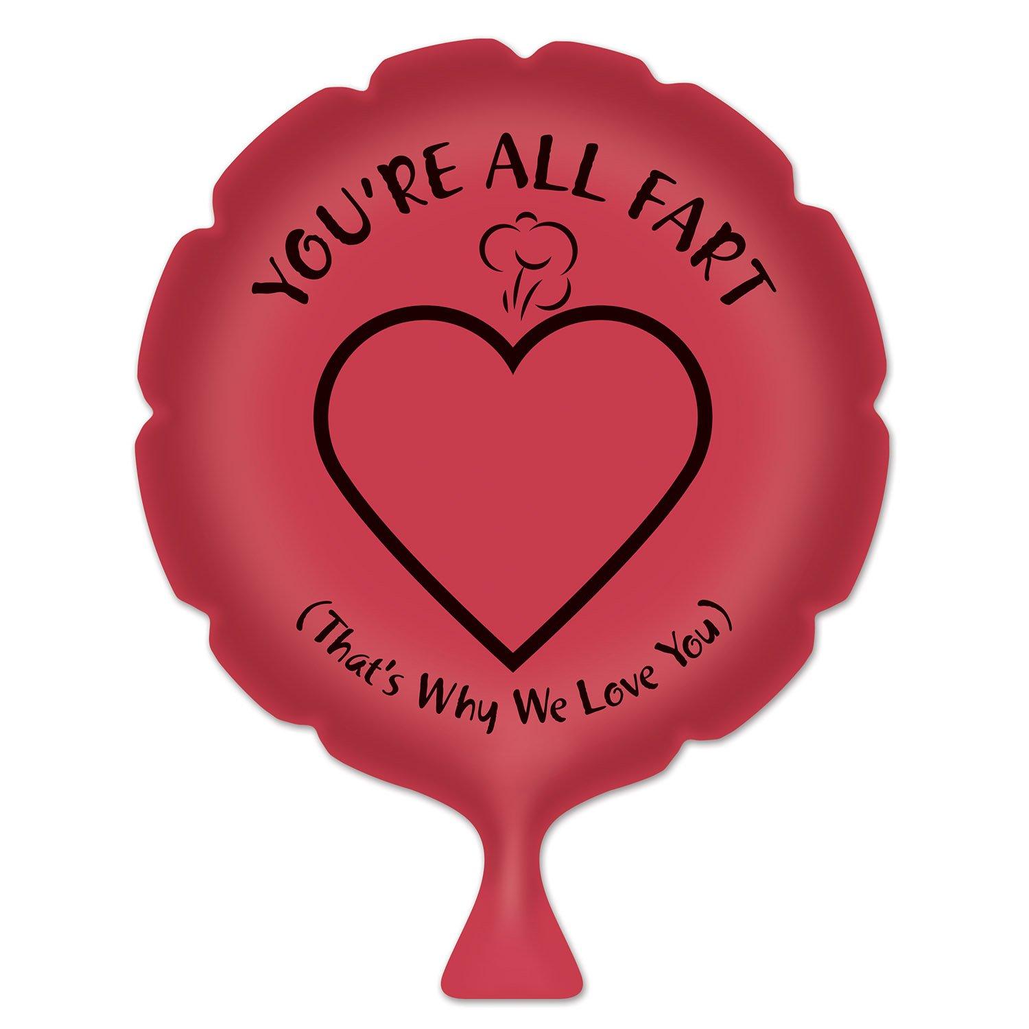 Beistle You're All Fart Whoopee Cushion, 8", (4/Pkg) Multicolored