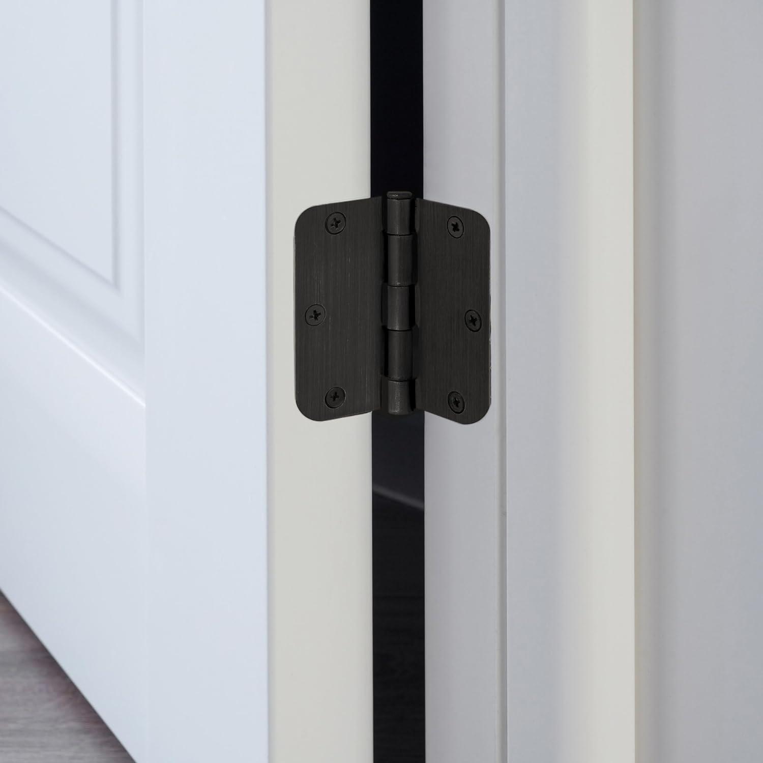 Oil Rubbed Bronze 3.5" x 3.5" Steel Door Hinges, 10-Pack