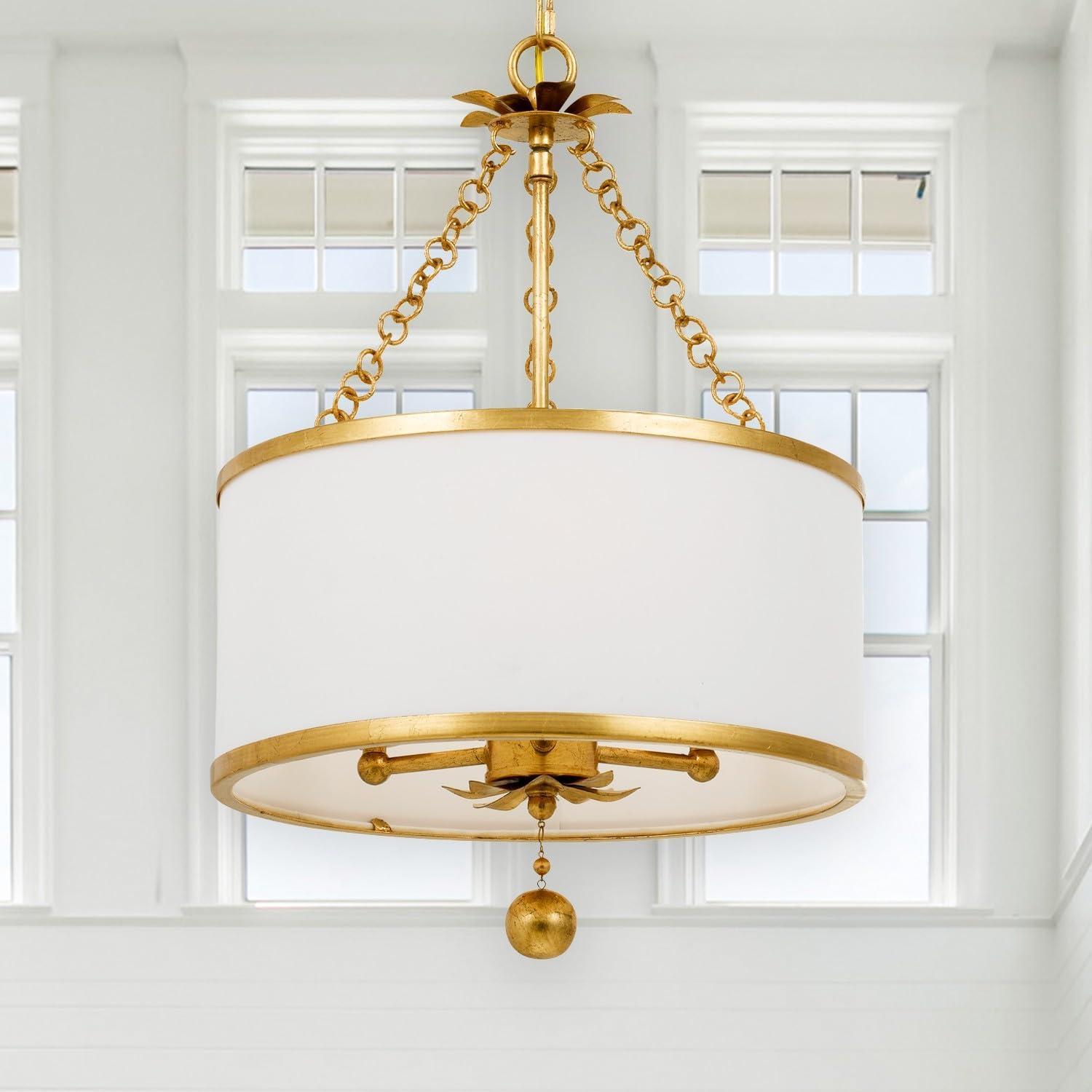 Crystorama Lighting Broche 3 - Light Chandelier in  Antique Gold