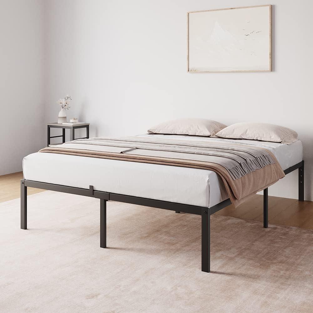 Yangming Queen Bed Frame Metal Platform Bed, No Box Spring Needed