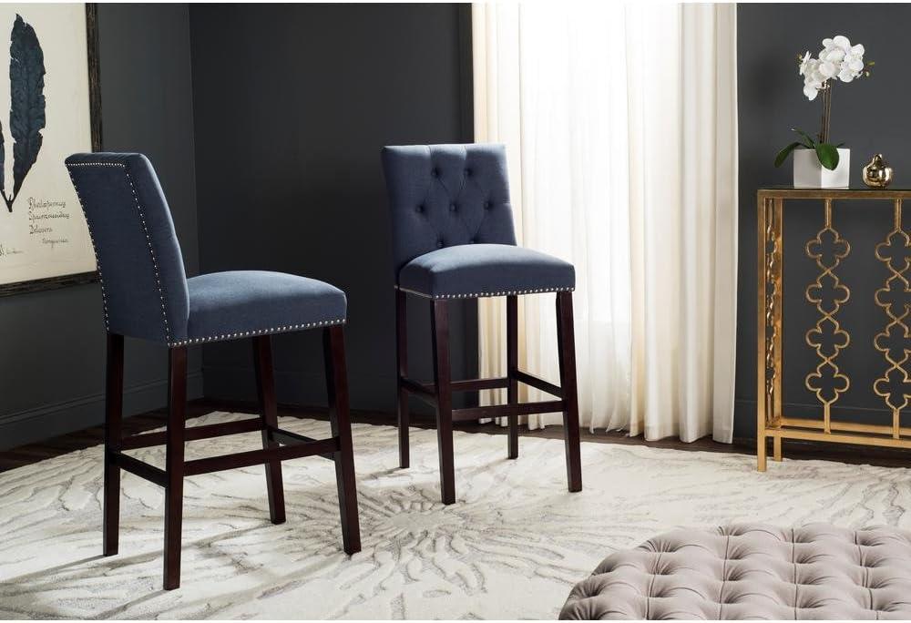 Norah Bar Stool (Set of 2) - FOX6210 - Navy - Safavieh Couture