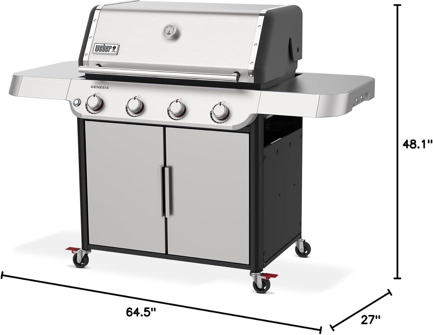 Genesis S-415 Stainless Steel 4-Burner Propane Gas Grill