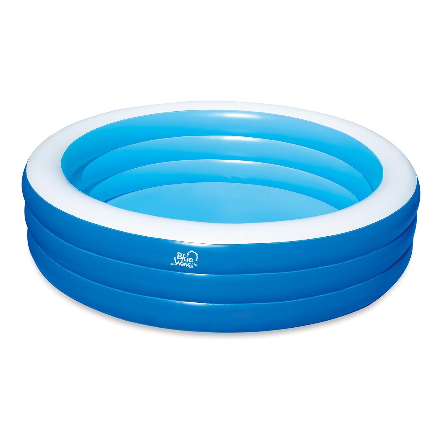 Blue Wave Products Inflatable 103-in x 69-in x 22-in Deep Rectangular Family Pool with Cover