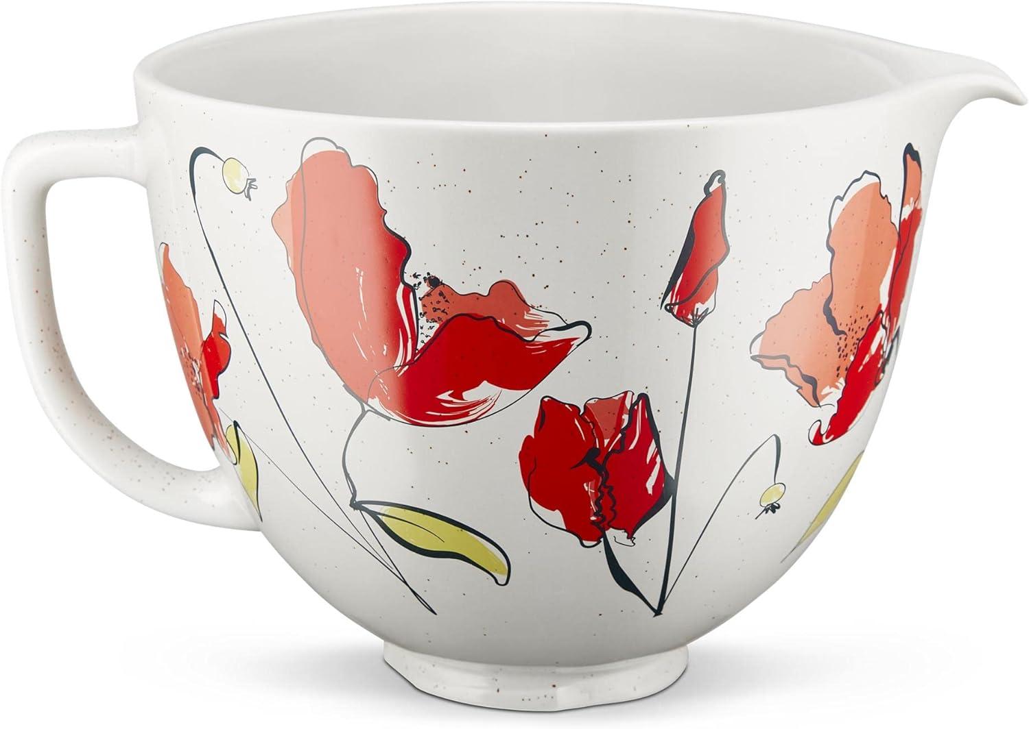 KitchenAid® 5 Quart Poppy Ceramic Bowl
