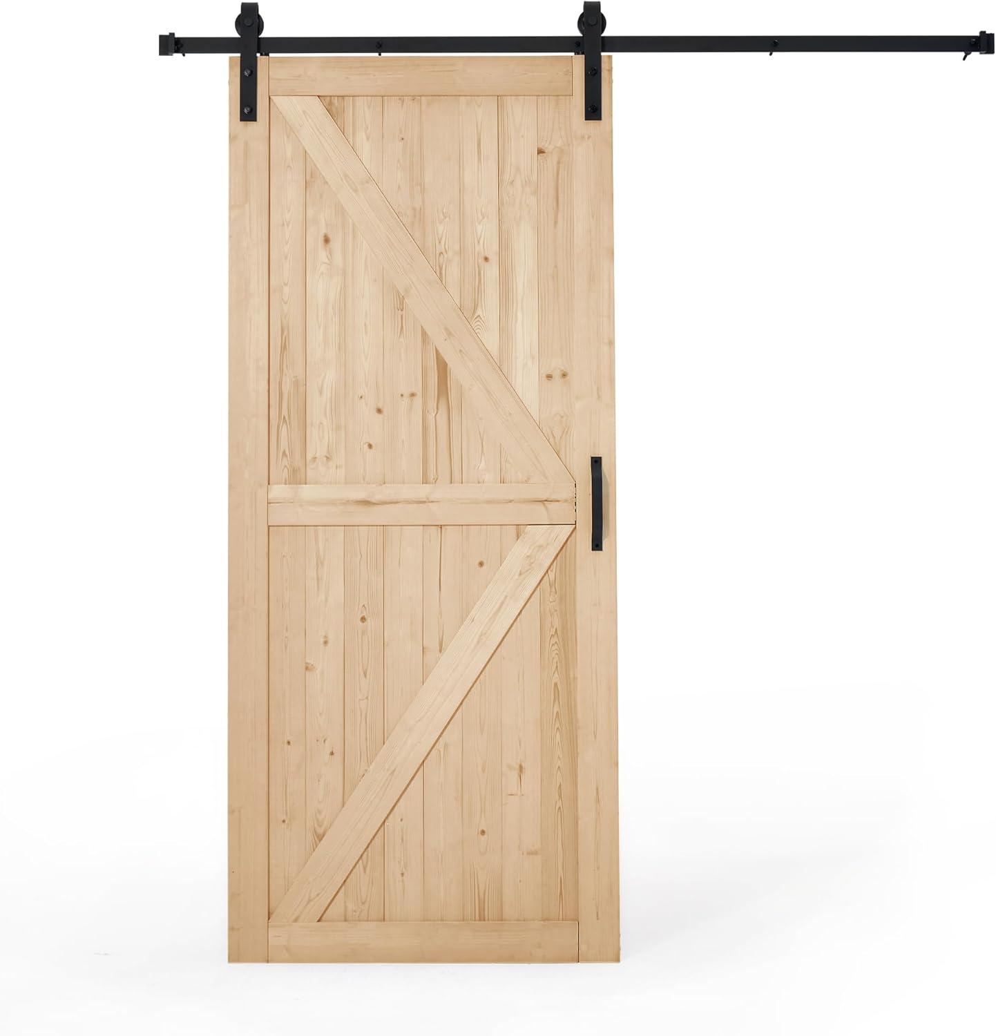 Spruce Sliding Barn Door Apply to Interior Rooms & Storage Closet,42in x 84in