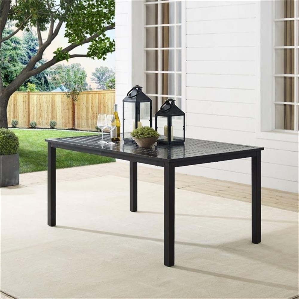 Kaplan Rectangle Outdoor Dining Table Oil Rubbed Bronze - Crosley