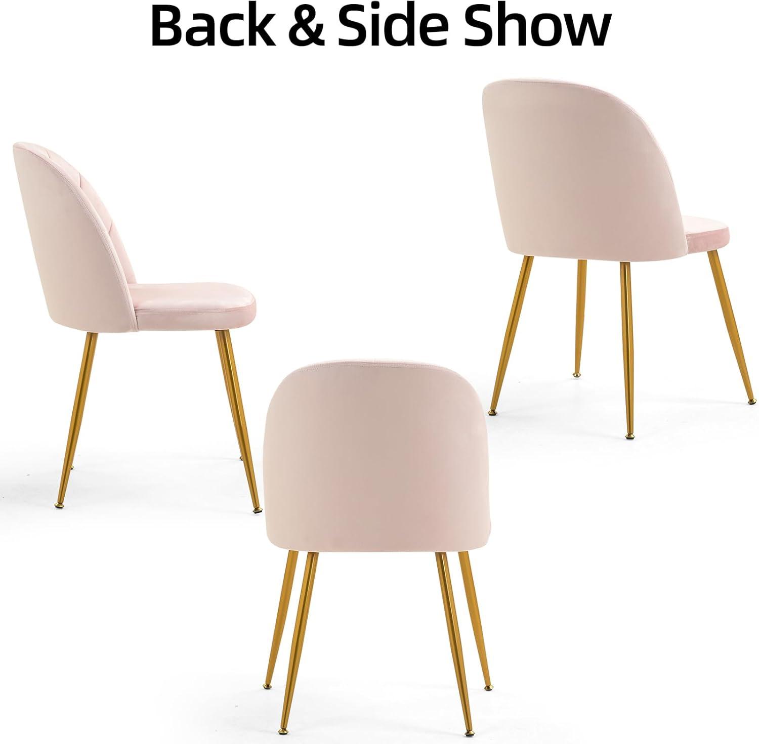 Everly Quinn Velvet Upholstered Stacking Side Chair (Set of 4)